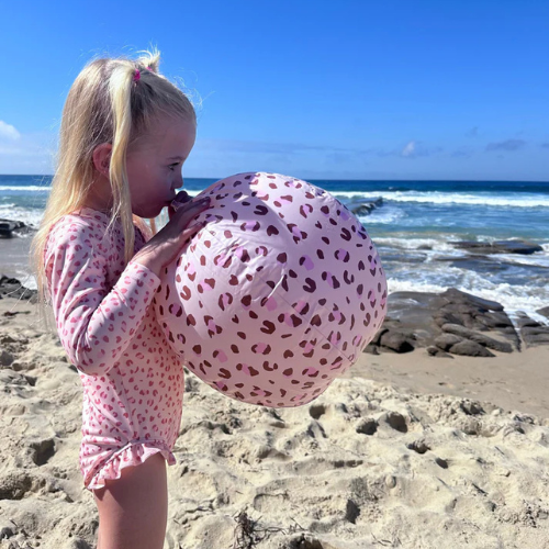 Strandball - Altrosa - Leopard Swim Essentials NATURKINDCHEN