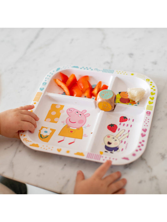 Esslernteller + Würfel EASY EATER PEPPA PIG: Cloud white Koziol ideas for friends GmbH NATURKINDCHEN