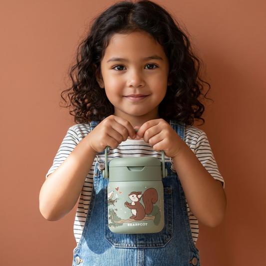 Thermobehälter Kinder Edelstahl - Eichhörnchen Sabei BEARFOOT NATURKINDCHEN