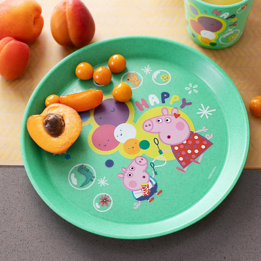 Kleiner Teller CONNECT PLATE PEPPA PIG POP: Organic spring green Koziol ideas for friends GmbH NATURKINDCHEN
