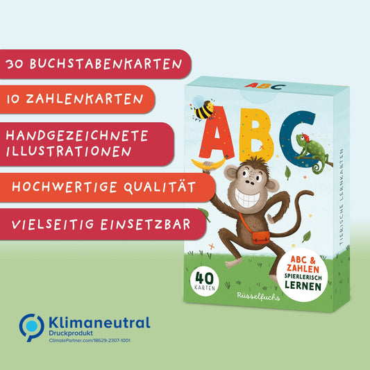 ABC & Zahlen – Lernkarten für Kinder Rüsselfuchs NATURKINDCHEN