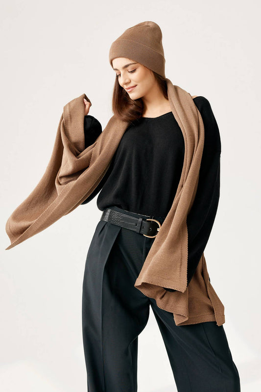 Schal Penelope 100% Merinowolle 170x60cm - 4 Farben!: Camel Ander NATURKINDCHEN