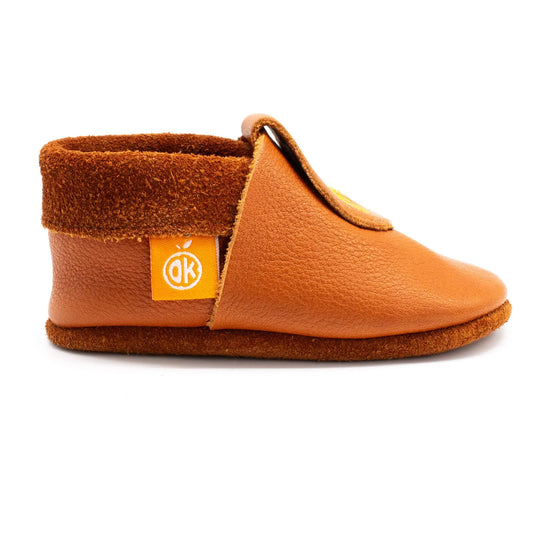 Kinder-Hausschuhe Poppie Giräffchen: 20/21 Orangenkinder® NATURKINDCHEN