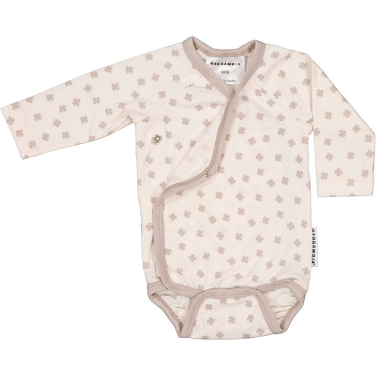 Wickelbody Bambus Beige Kleeblatt: 50/56 Geggamoja NATURKINDCHEN