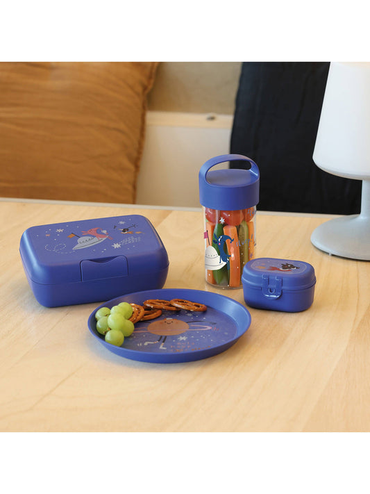 Lunchbox m. Trennschale CANDY L SPACE: Organic blue space Koziol ideas for friends GmbH NATURKINDCHEN