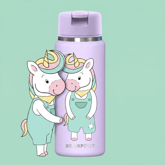 TINY Thermo Kinder Trinkflasche Edelstahl - Einhorn BEARFOOT NATURKINDCHEN