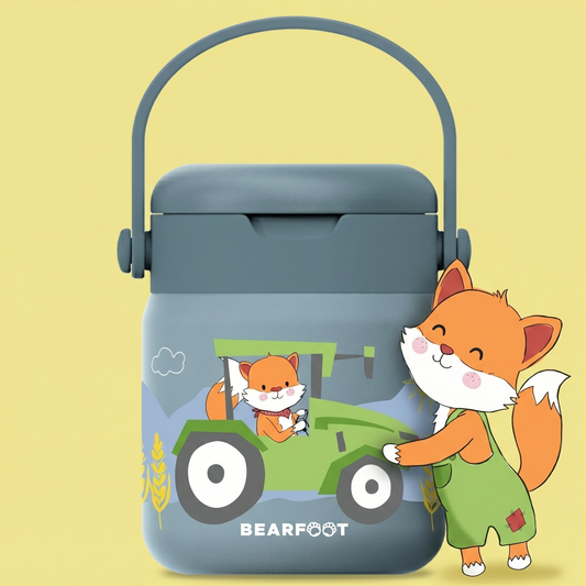 Thermobehälter Kinder Edelstahl - Traktor blau BEARFOOT NATURKINDCHEN