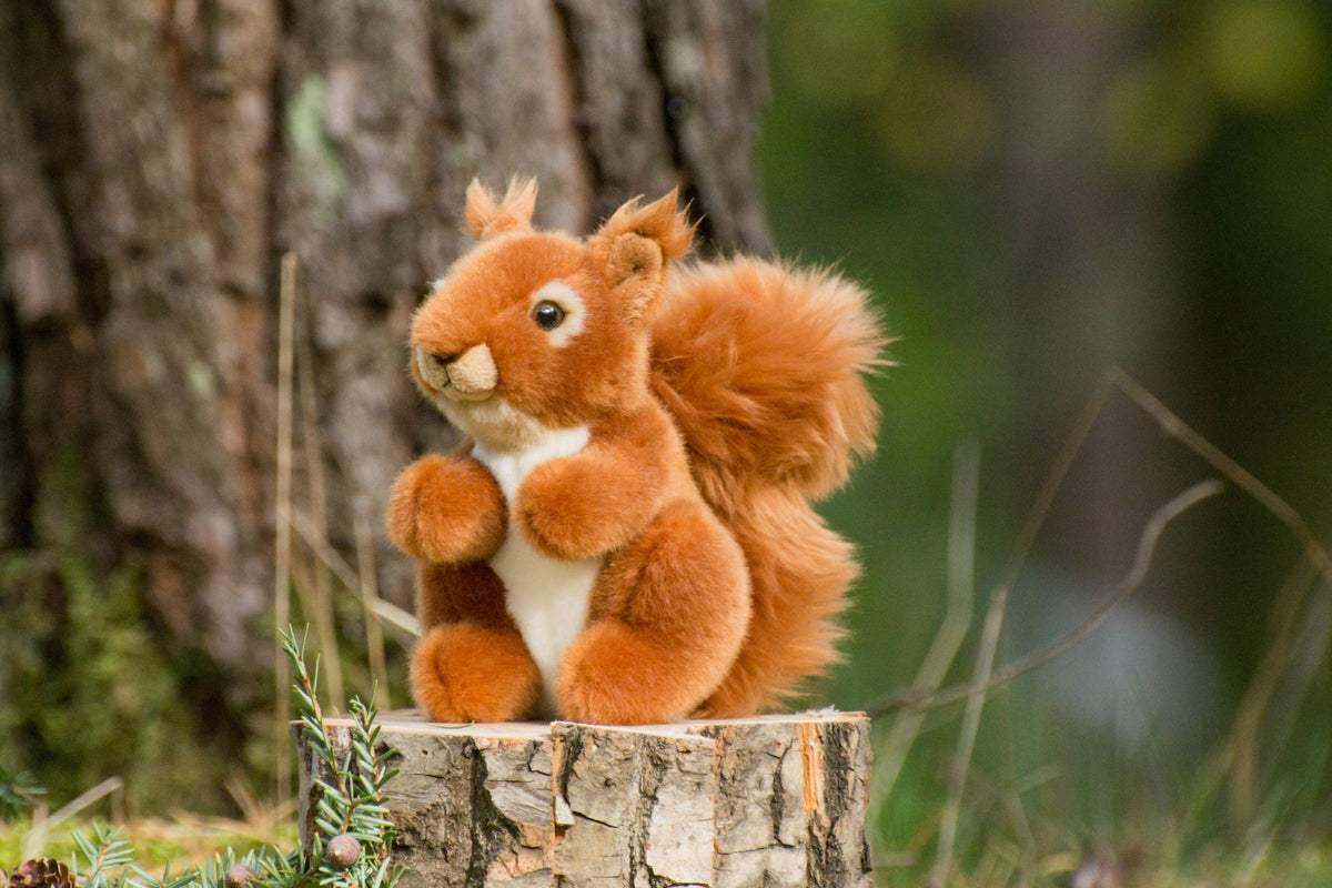 Eichhörnchen 14 cm - Plüschtier - Stofftier Teddy Hermann    Geschenke  NATURKINDCHEN