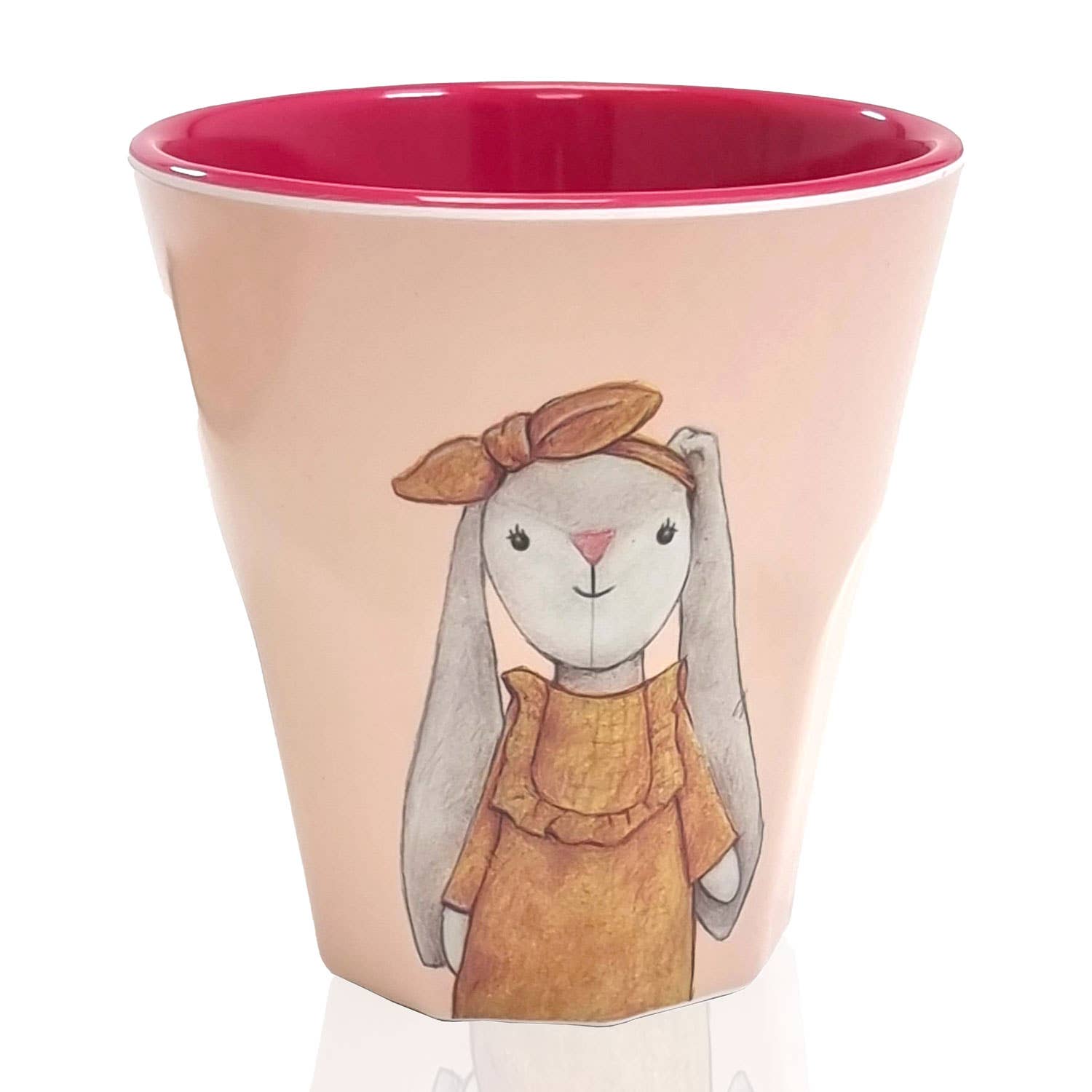 Melamin Becher rosa "Hase Hedda" Mea-Living      NATURKINDCHEN