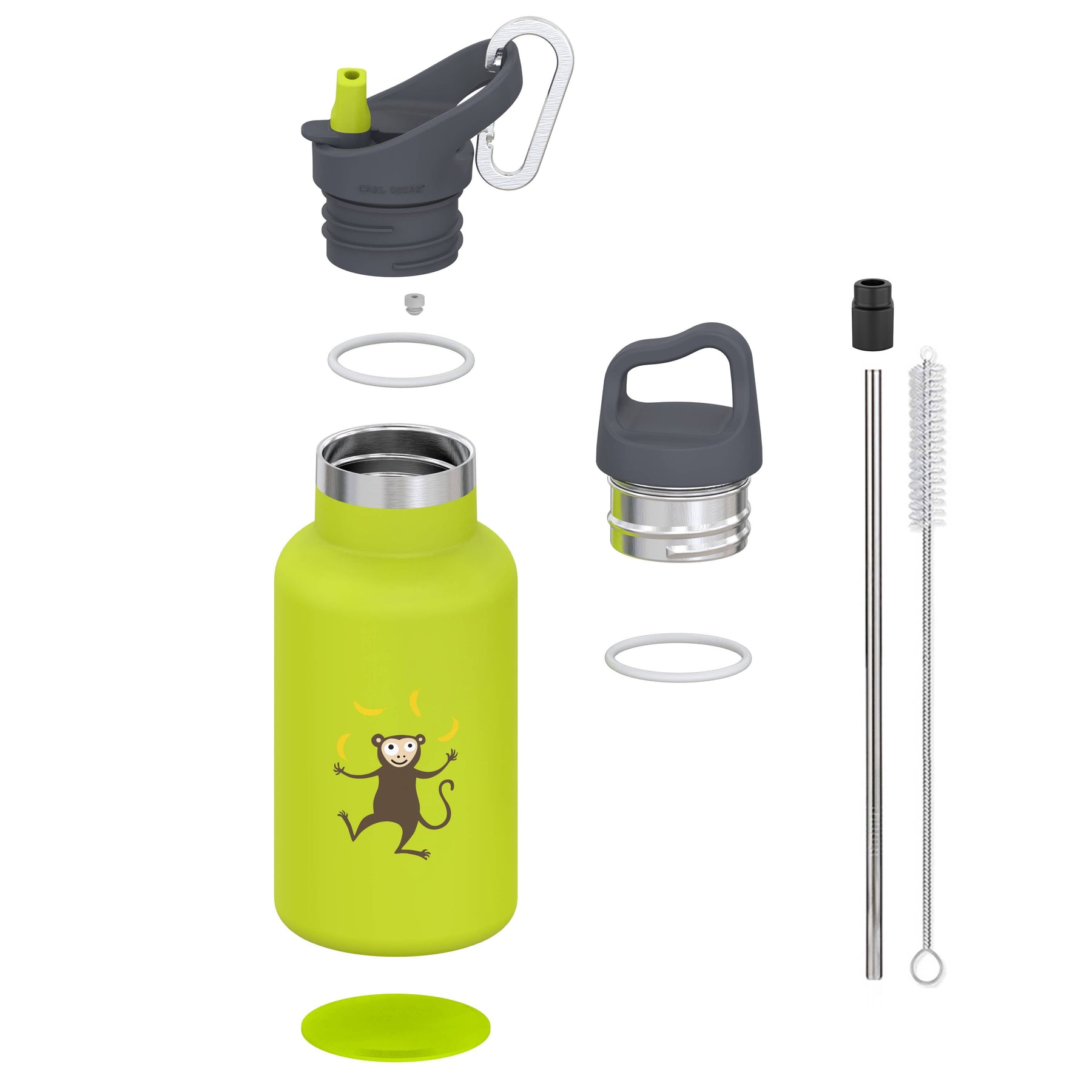 Carl Oscar TEMPflask Kinder-Trinkflasche 0,35 L – Limettengrün Carl Oscar      NATURKINDCHEN