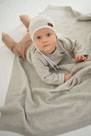 Decke DIEGO aus 100% MERINOWOLLE Hergestellt in Polen: Beige / 75x100 cm Ander      NATURKINDCHEN