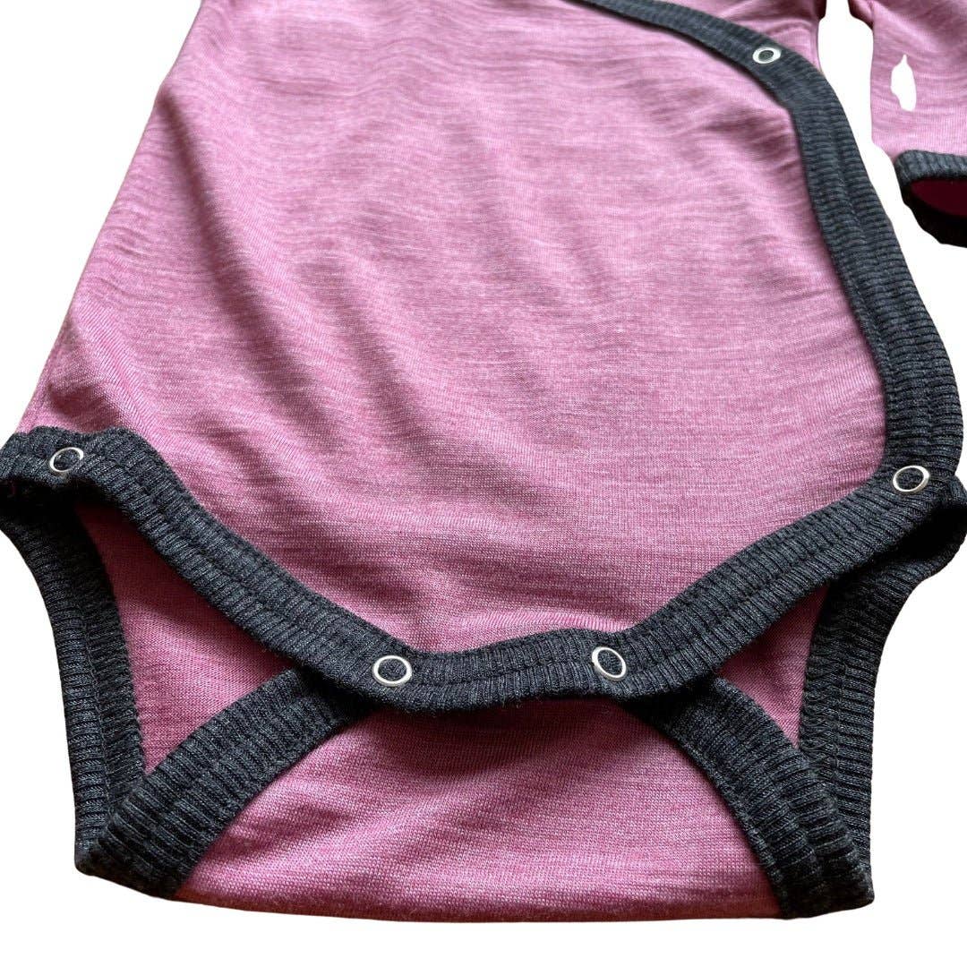 Wickelbody rose, Merinowolle & Seide (bio/GOTS): 50-56 Glückskind      NATURKINDCHEN