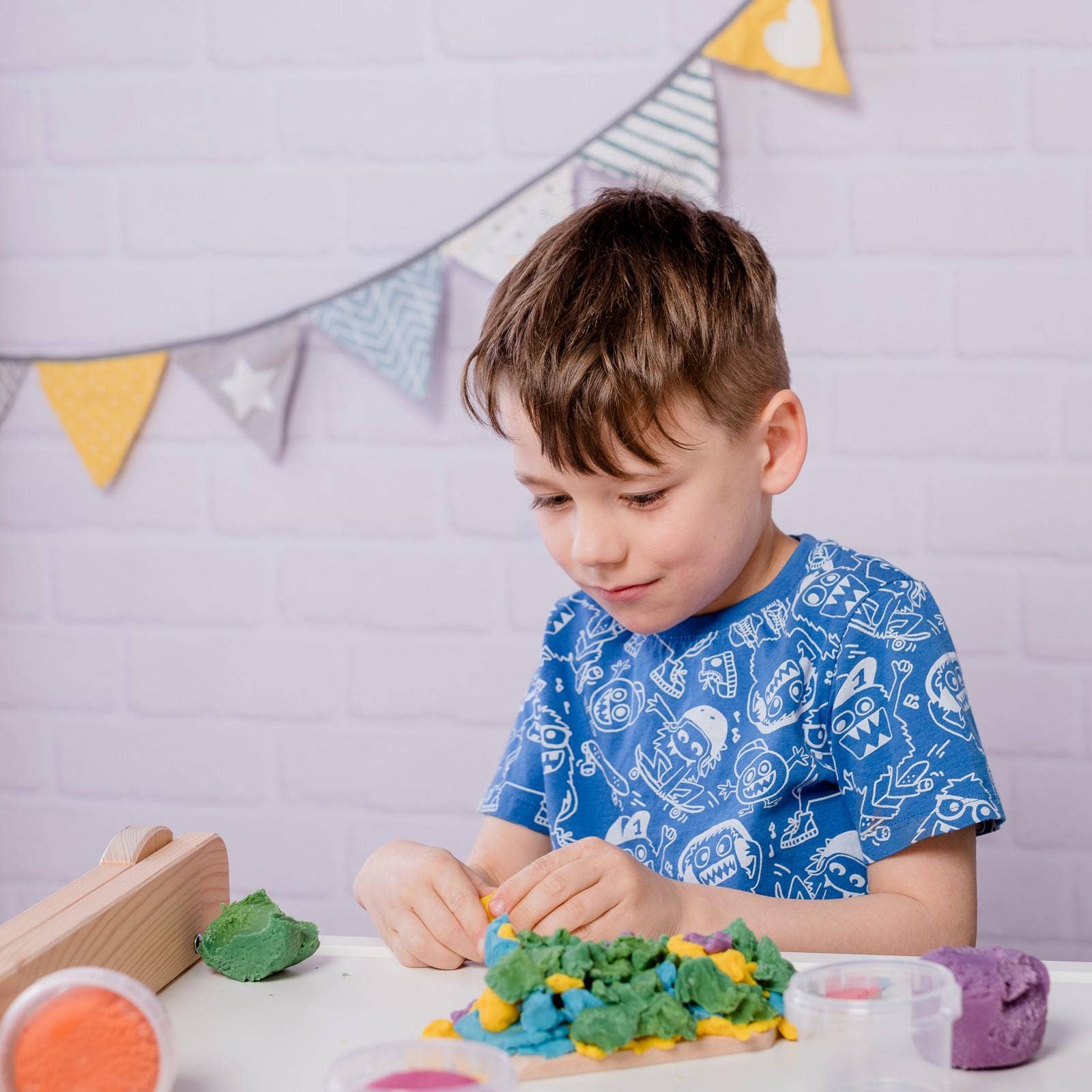Bio-Easy-Knete vegan 4er Set "Loki" NEOGRÜN      NATURKINDCHEN