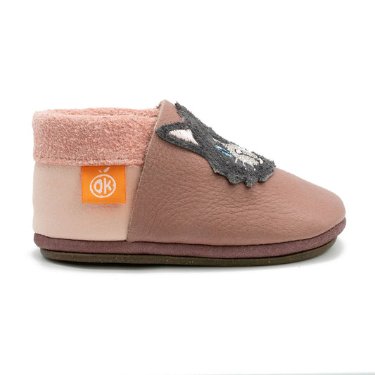 Barfußschuhe AMIGO Motiv Katze: Lila / 24/25 Orangenkinder®      NATURKINDCHEN