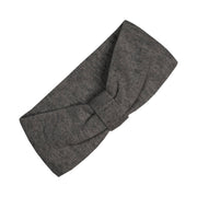 Strickstirnband für Kinder mit Band aus Merino und Cashmere: Dunkelgrau / 3-7 Jahre menique      NATURKINDCHEN