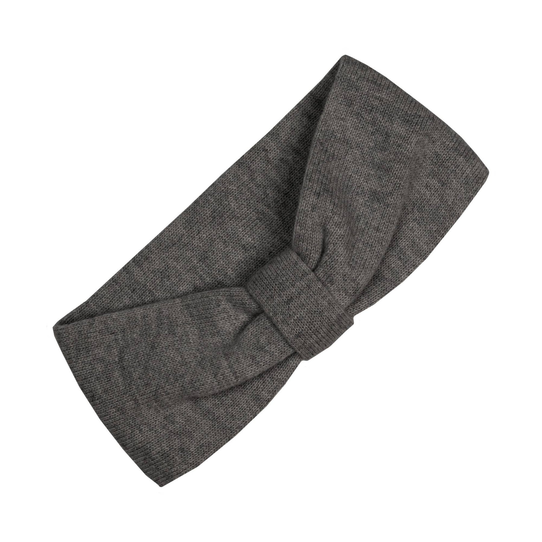Strickstirnband für Kinder mit Band aus Merino und Cashmere: Helles Grau / >7 Jahre menique      NATURKINDCHEN