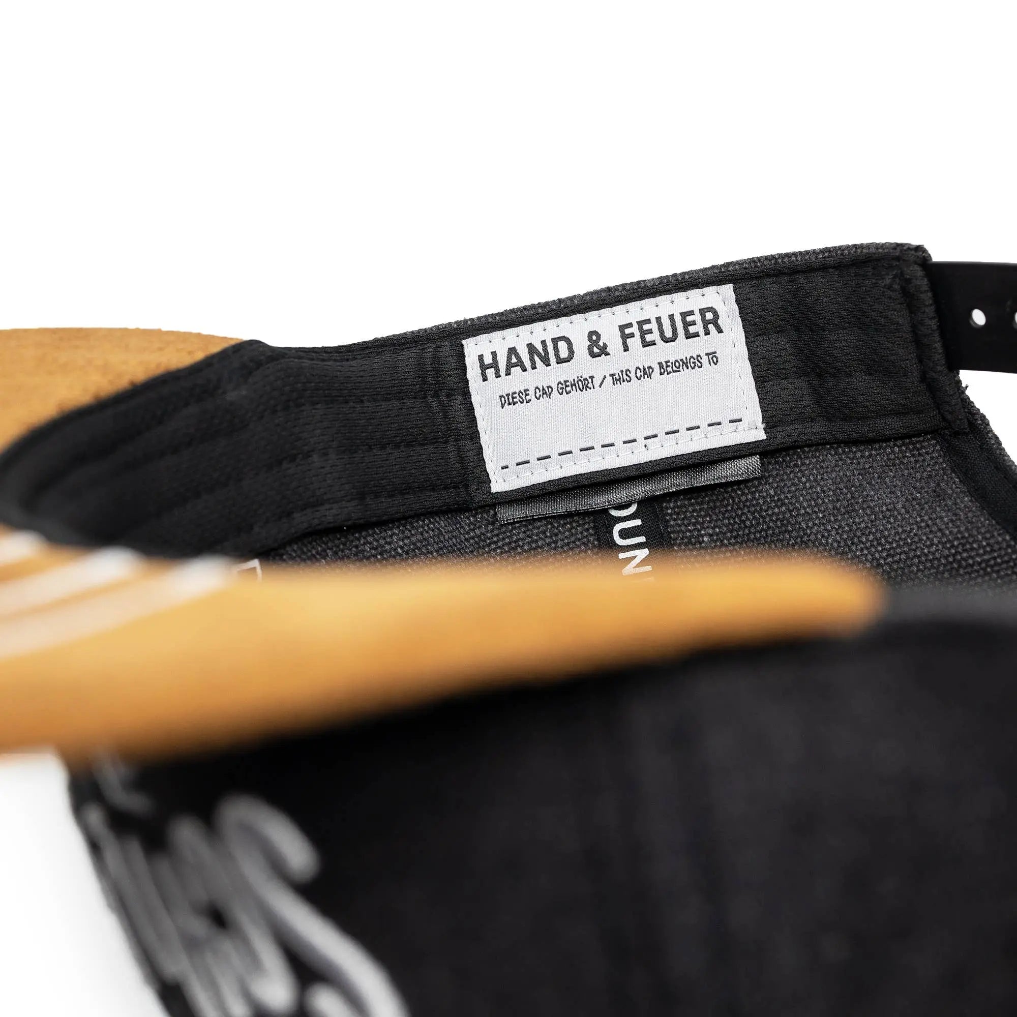 Schlawiner Snapback Cap für Kinder - Grau Filz (Kids L) Hand und Feuer