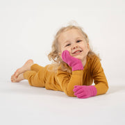 Strickhandschuhe aus Merinowolle und Cashmere für Kinder: Staubig rosa / 1 - 3 Jahre menique      NATURKINDCHEN