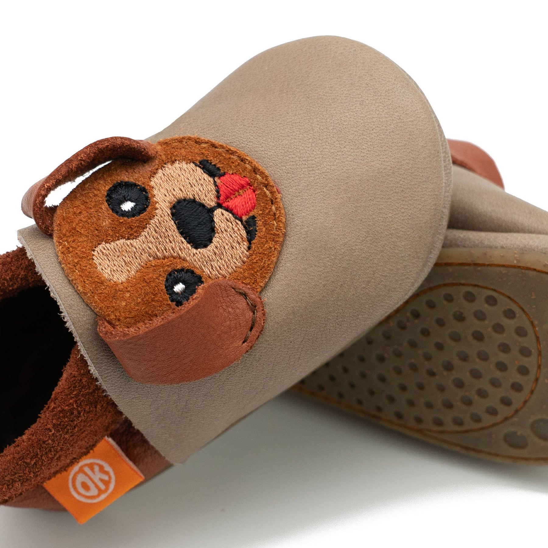 Barfußschuhe AMIGO Motiv Welpe: Beige / 26/27 Orangenkinder®      NATURKINDCHEN