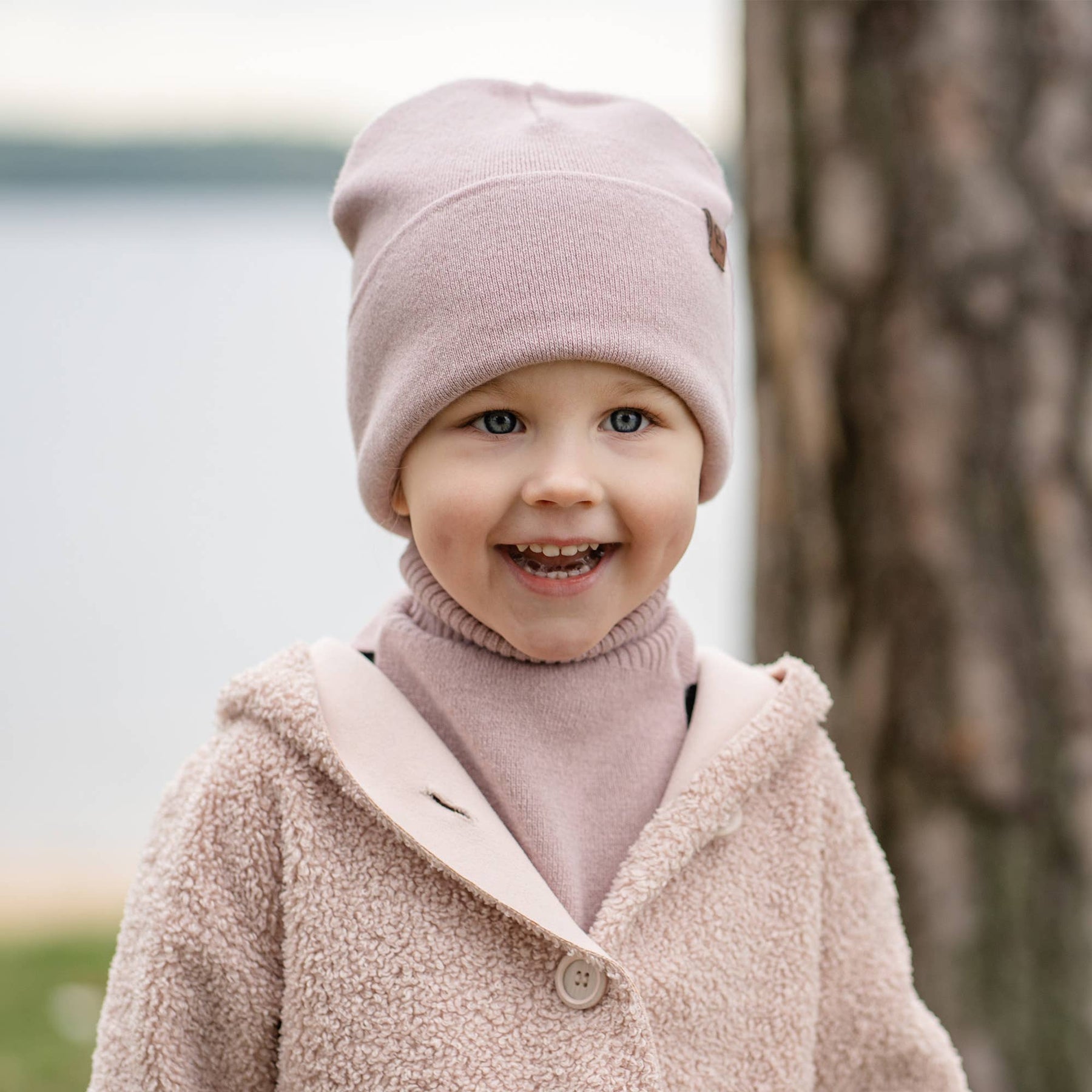 Strickmütze für Kinder aus Merino und Cashmere: Staubig rosa / 3-10 Jahre menique      NATURKINDCHEN