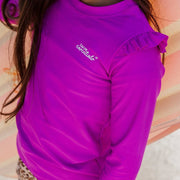 UV-Schwimm-T-Shirt, langärmlig – Lila – Wild Fuchsia: 110/116 Swim Essentials      NATURKINDCHEN