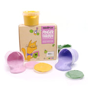 Bio-Fingerfarben vegan 4er Set "Luka" NEOGRÜN      NATURKINDCHEN