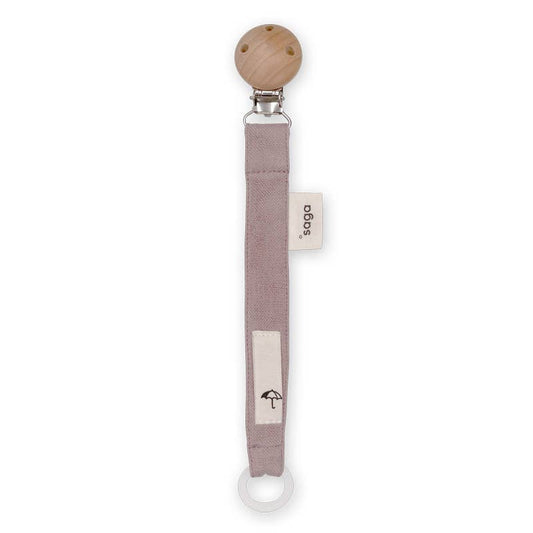 Schnullerhalter - Mauve - Bio-Baumwolle - Silikonring: 6 Stck. Saga Copenhagen      NATURKINDCHEN