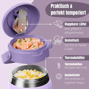 Thermobehälter Kinder Edelstahl - Einhorn lila BEARFOOT      NATURKINDCHEN