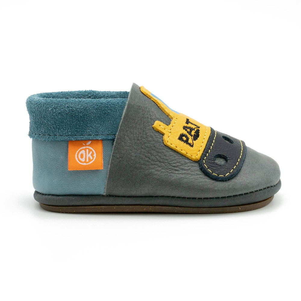 Barfußschuhe AMIGO Motiv Bagger: Grau / 30/31