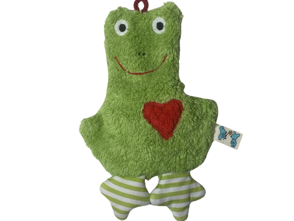 Bio Öko Kinder Mini Kissen "Frosch"/ FKM-5: Bio Dinkelkörner