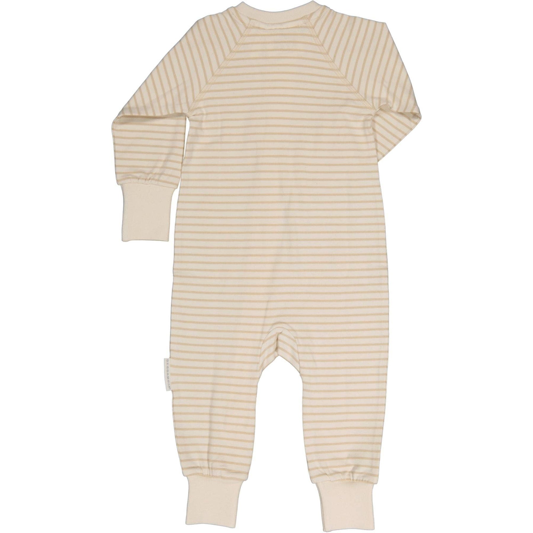 Pyjama mit 2‑Wege‑Reißverschluss Bambu Classic Weiß/Beige: 74/80 Geggamoja      NATURKINDCHEN