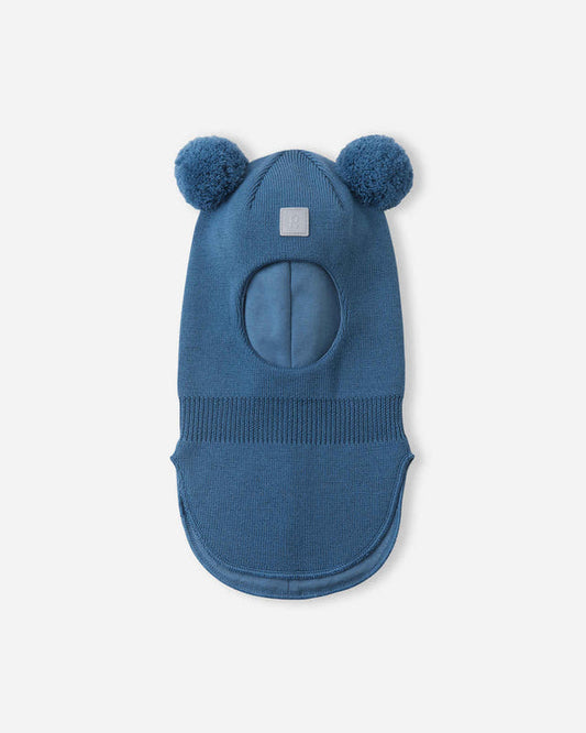 Reima Schalmütze mit winddichter Ohrklappe 100% Merinowolle Blau NATURKINDCHEN      NATURKINDCHEN