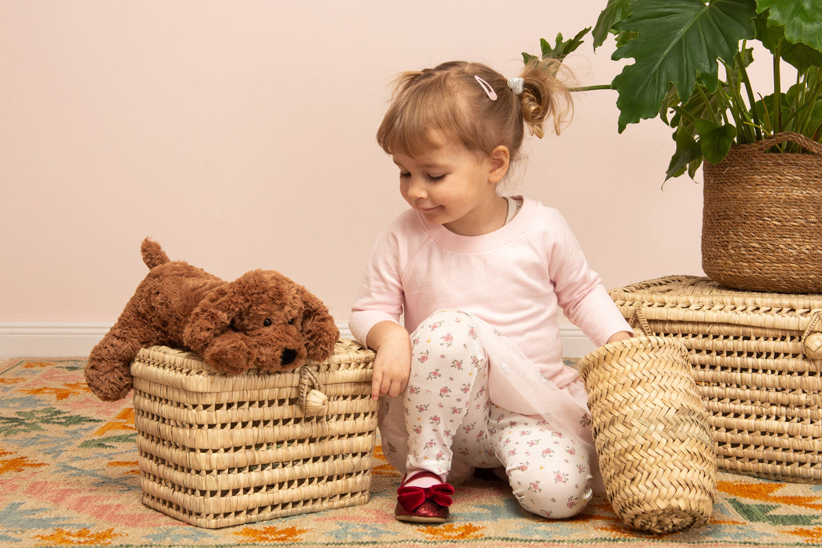Schlenkerhund braun 28 cm - Plüschtier - Stofftier Teddy Hermann      NATURKINDCHEN