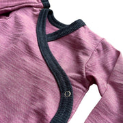Wickelbody rose, Merinowolle & Seide (bio/GOTS): 62-68 Glückskind      NATURKINDCHEN