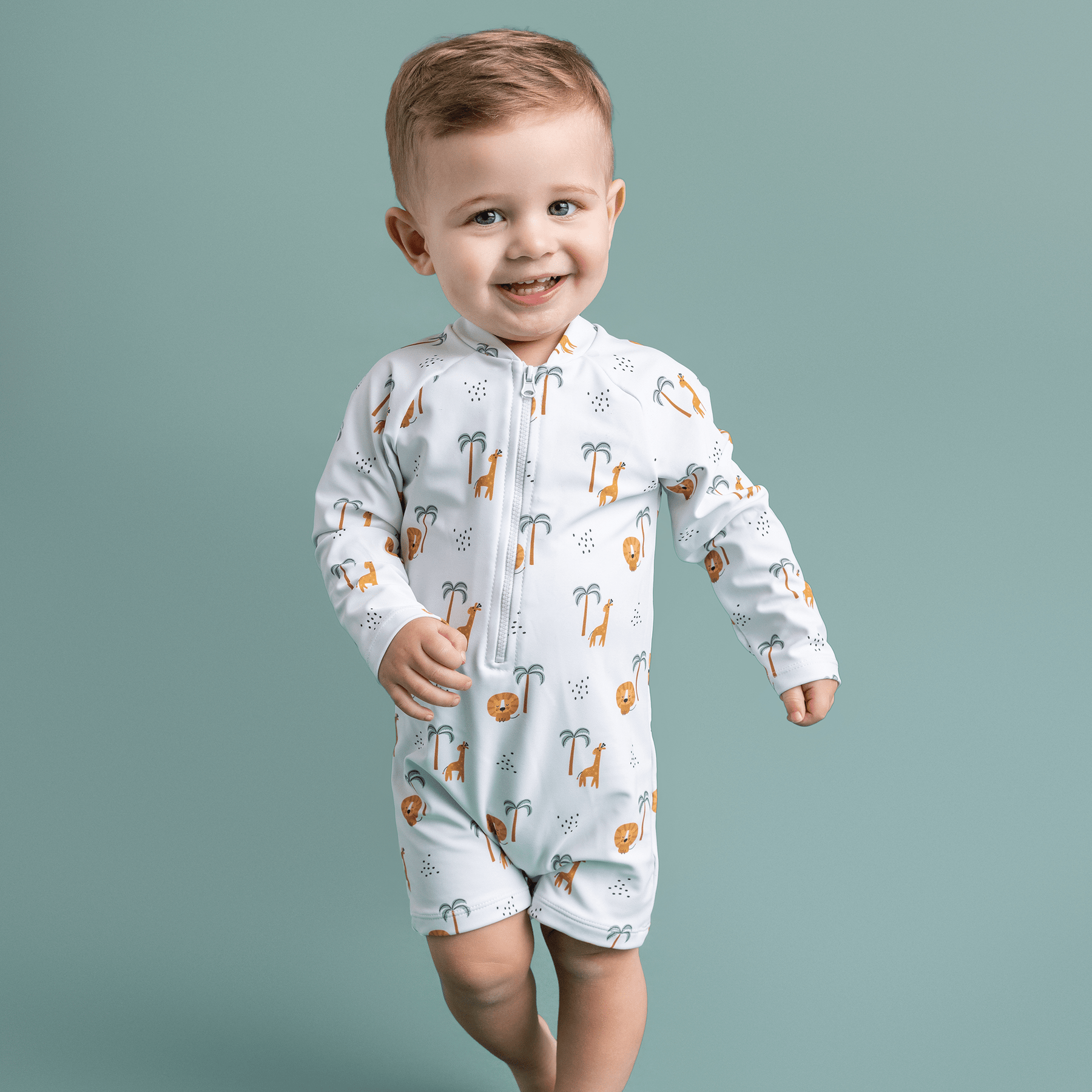UV-Badeanzug Jungen - Mehrfarbig - Dschungel: 62/68 Swim Essentials      NATURKINDCHEN