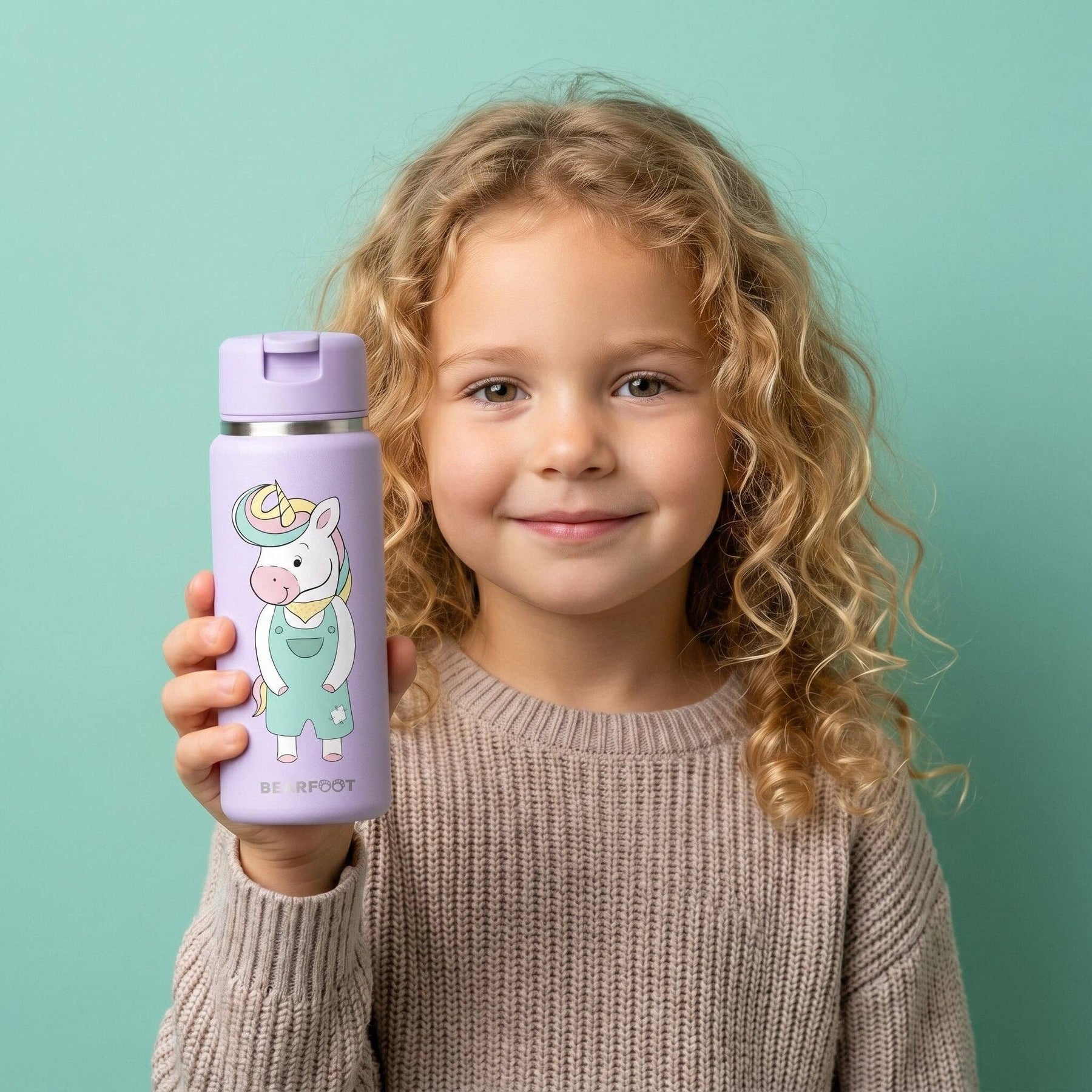 TINY Thermo Kinder Trinkflasche Edelstahl - Einhorn BEARFOOT      NATURKINDCHEN