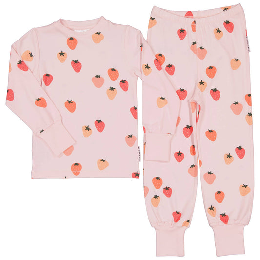 Pyjamas zweiteilig Bambus Erdbeere: 110/116 Geggamoja      NATURKINDCHEN