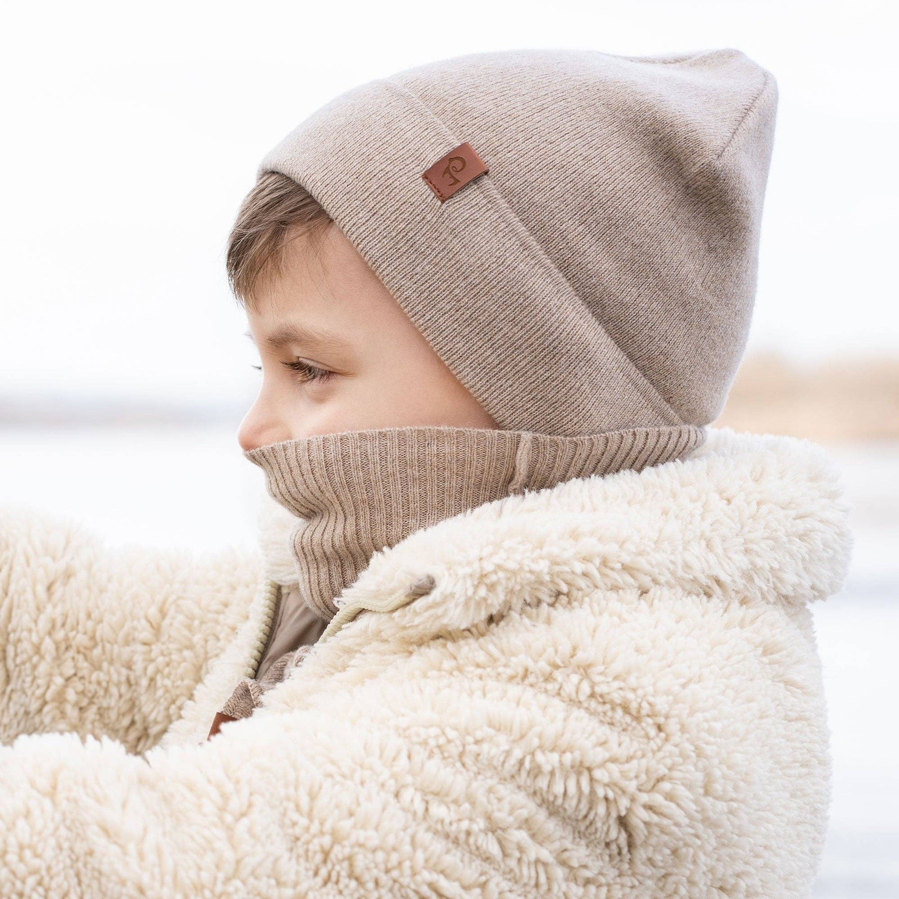 Strickmütze für Kinder aus Merino und Cashmere: Staubig rosa / 3-10 Jahre menique      NATURKINDCHEN