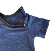Body royal blau kurzarm, Merinowolle & Seide (bio/GOTS): 86-92 Glückskind      NATURKINDCHEN