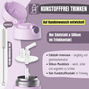 Thermo Kinder Trinkflasche Edelstahl - Einhorn lila BEARFOOT      NATURKINDCHEN