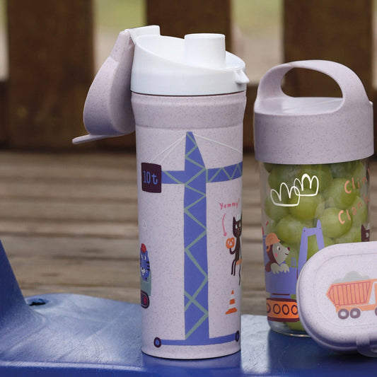 Trinkflasche STAN 0,5 TRUCKS: Organic grey trucks Koziol ideas for friends GmbH      NATURKINDCHEN