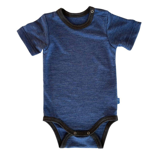 Body royal blau kurzarm, Merinowolle & Seide (bio/GOTS): 86-92 Glückskind      NATURKINDCHEN