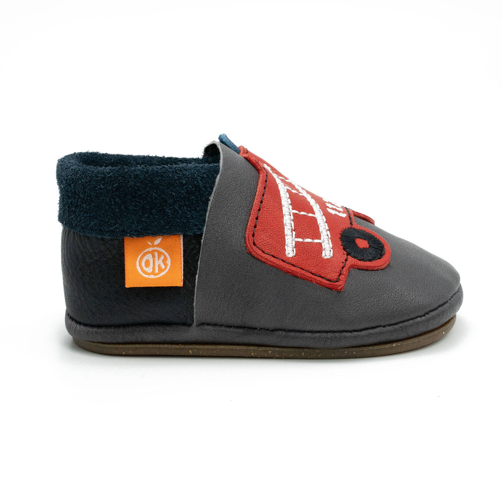 Barfußschuhe AMIGO Motiv Feuerwehr: Grau / 26/27
