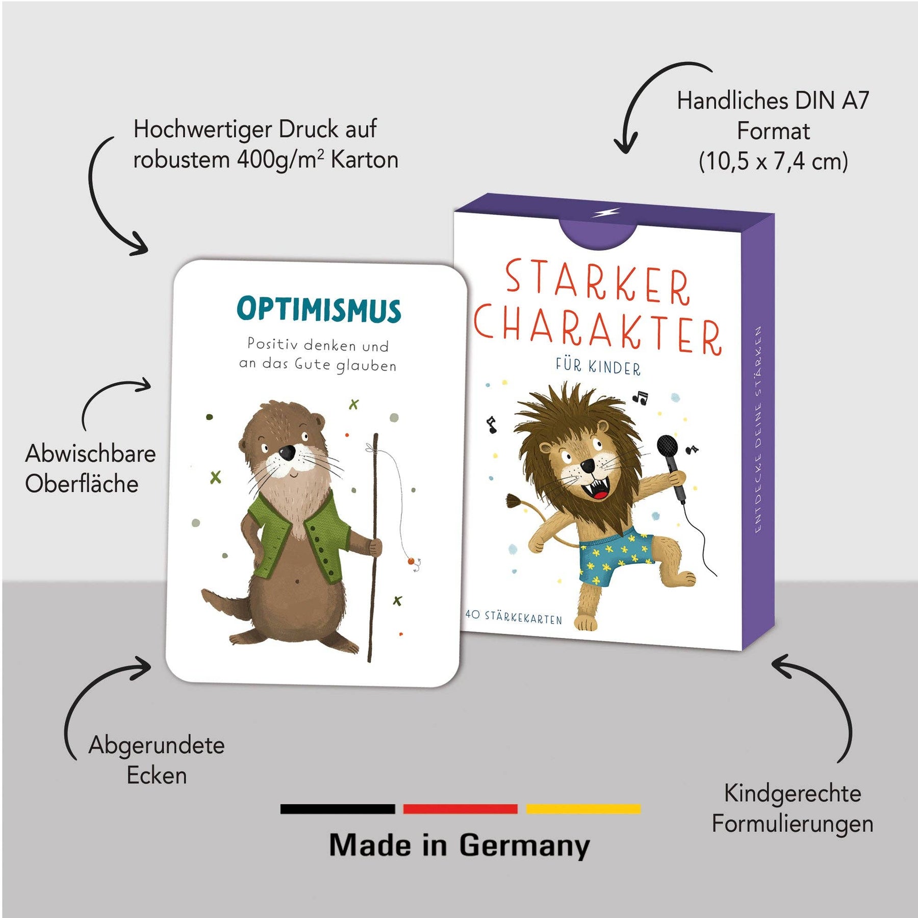 Starker Charakter – Stärkekarten für Kinder Rüsselfuchs      NATURKINDCHEN