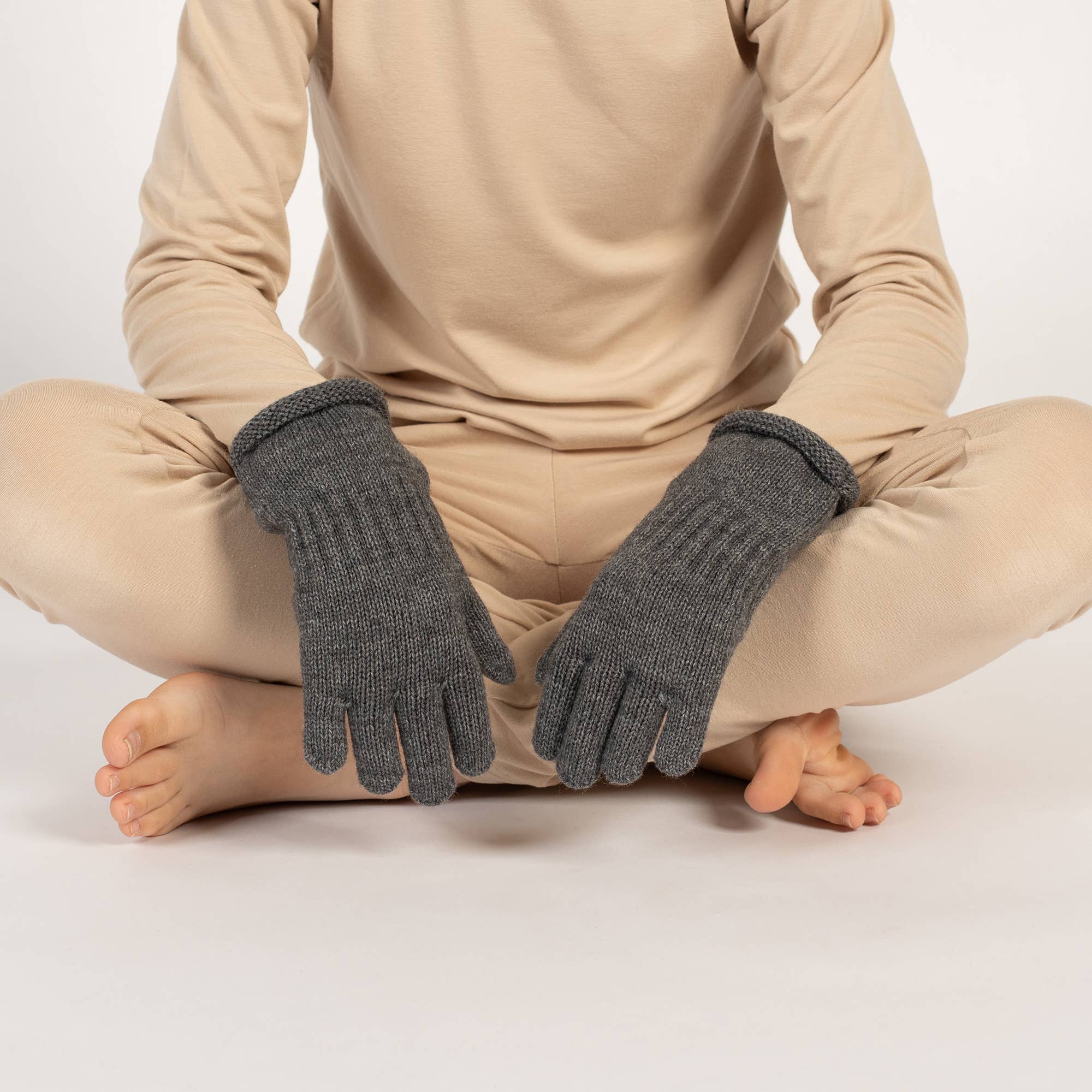 Strickhandschuhe aus Merinowolle für Kinder: Dunkelblau / 3-6 JAHRE menique      NATURKINDCHEN