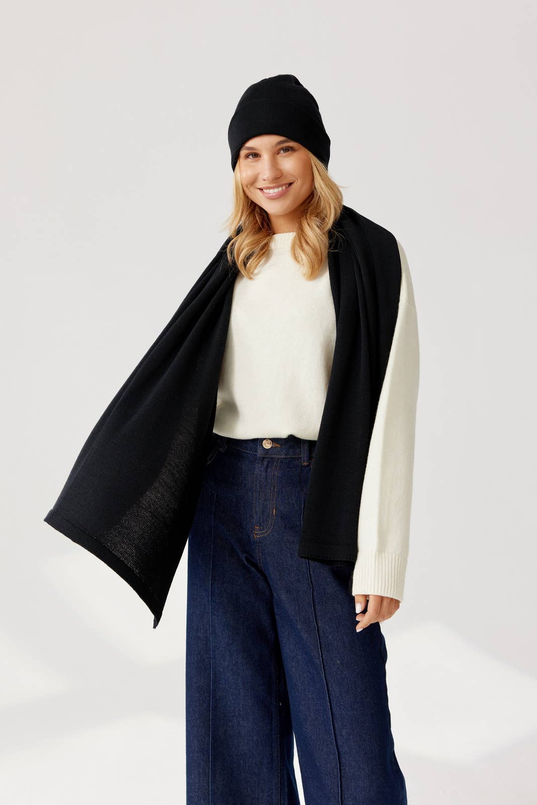 Schal Penelope 100% Merinowolle 170x60cm - 4 Farben!: Taupe Ander      NATURKINDCHEN