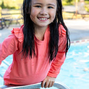 UV-Schwimm-T-Shirt Langarm - Rosa - Shell Tastic: 122/128 Swim Essentials      NATURKINDCHEN