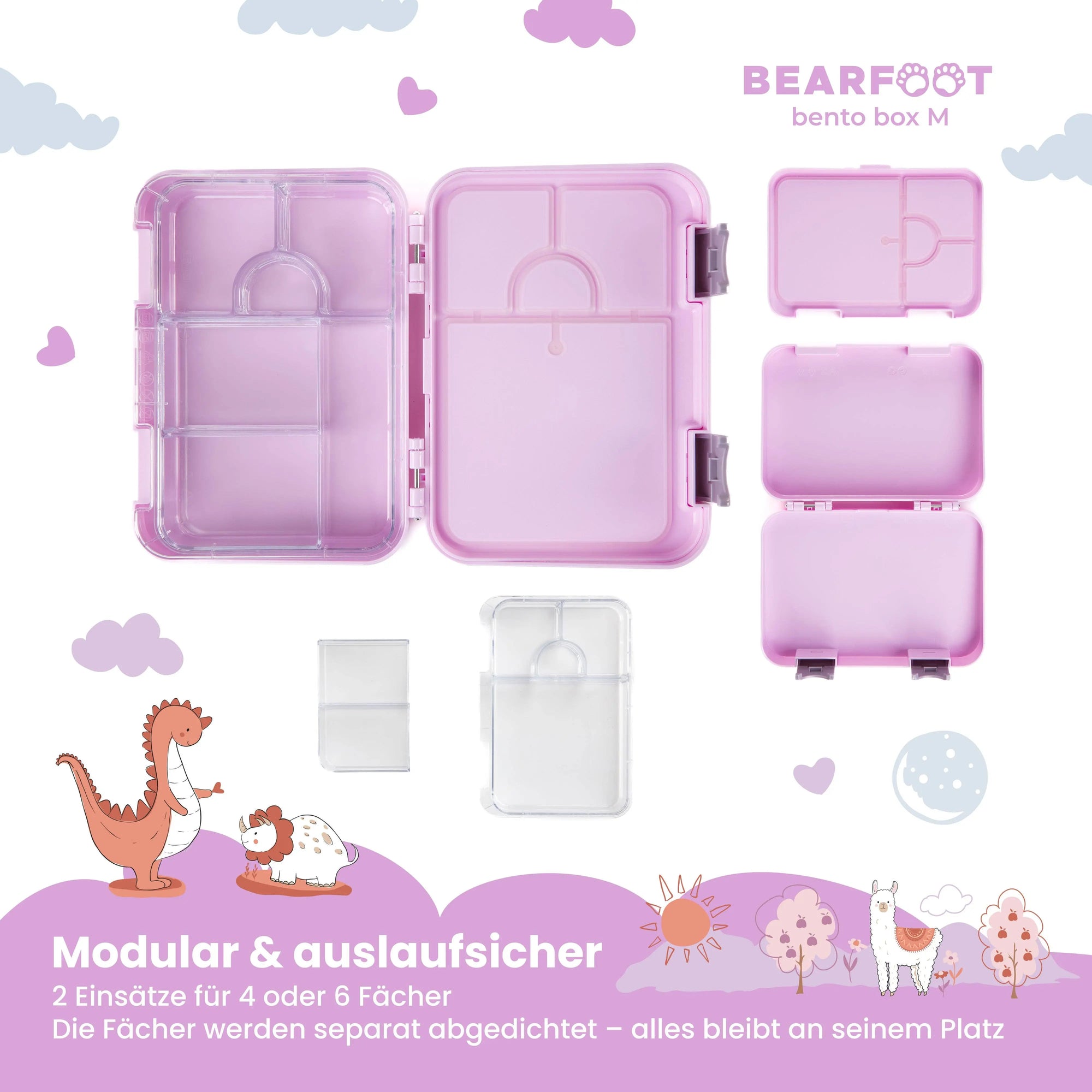 Brotdose Kinder mit Fächern, Lunchbox - Meerjungfrau BEARFOOT      NATURKINDCHEN