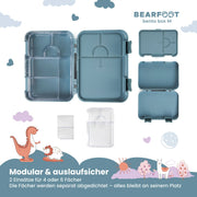 Brotdose Kinder mit Fächern, Lunchbox, Bento box- Traktor BEARFOOT      NATURKINDCHEN