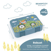 Brotdose Kinder mit Fächern, Lunchbox, Bento box- Traktor BEARFOOT      NATURKINDCHEN